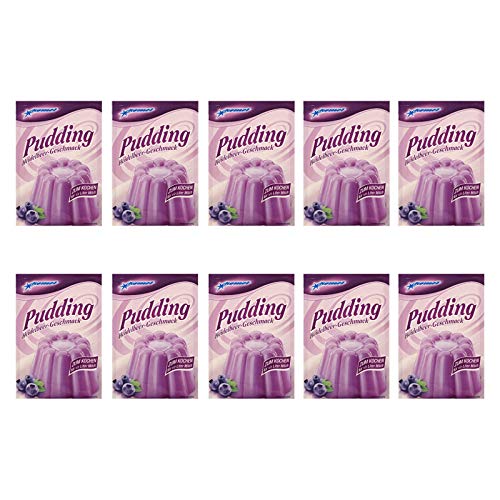 10er Pack Komet Pudding Heidelbeer-Geschmack (10 x 40 g) zum Kochen Puddingpulver Dessert Puddingdessert von Komet Gerolf Pöhle & Co. GmbH