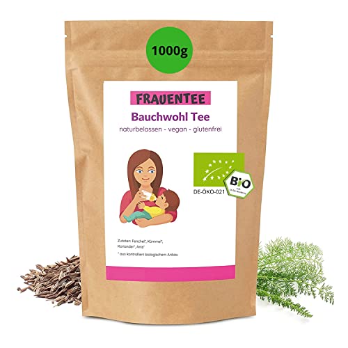 Konfitee milder Bauchwohl Tee mit Anis & Fenchel 1000g I Bio Kräutertee I ab 3. Monat I Premium Kinder Tee gegen Bauchschmerzen I Baby Tee ohne Zusätze & Aromastoffe I Vegan & glutenfrei von Konfitee