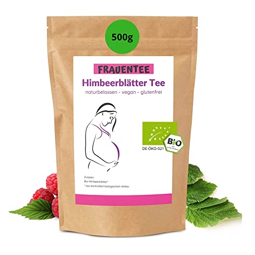 Konfitee Himbeerblättertee Bio 1000g I Schwangerschaftstee I Bio Tee für Frauen I Tee für Schwangere I Tee für Geburtsvorbereitung I Vegan & zertifiziert I Geschenke für Schwangere von Konfitee