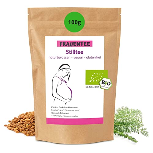 Konfitee Stilltee 100g I Bio Frauen-Tee I I Schonend getrocknet I Naturprodukt aus Kräutermischung I Frei von Zusätzen & Aromastoffen I Vegan & glutenfrei I Premium Qualität von Konfitee