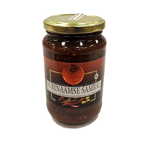 KONINGSVOGELSurinaamse Sambal 375g Sambal Suriname sehr scharfe Sauce von Koningsvogel