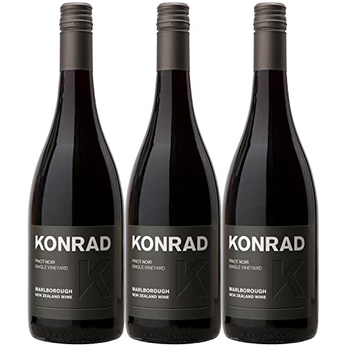 Konrad Wines Pinot Noir Rotwein Wein trocken Neuseeland I Visando Paket (3 x 0,75l) von Konrad Wines