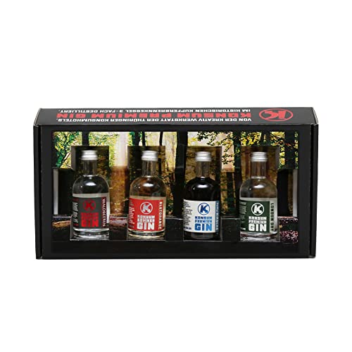 Konsum Premium Gin, Miniaturset, 4 x 5cl, im Geschenkkarton von Konsum
