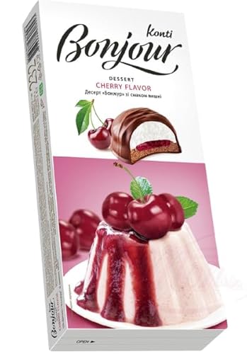 Schaumzuckerware Bonjour souffle mit Kirschgeschmack 232g Schaumzuckerware Bonjour souffle mit Kirschgeschmack 232g von Konti Bonjour
