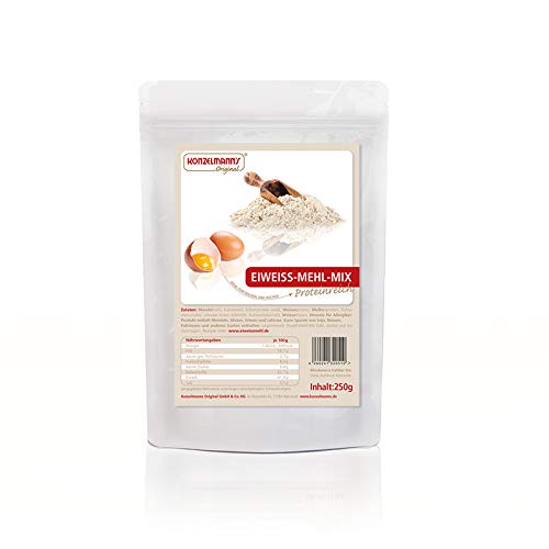 Konzelmann’s Original – 250g Eiweiß Mehl Mix – Das Eiweiß Mehl unterstützt ein proteinreiches Backen – Allround Mehl für tolle Ergebnisse in der Küche von Konzelmanns Original