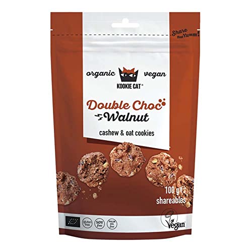 Kookie Cat cashew & oat cookies, Mini - Double Choco Walnut, 100g von KOOKIE CAT