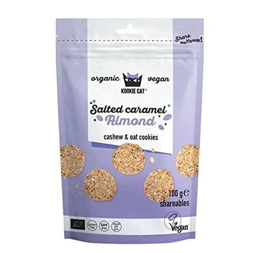 Kookie Cat cashew & oat cookies, Mini - Salted Caramel Almond, 100g von KOOKIE CAT