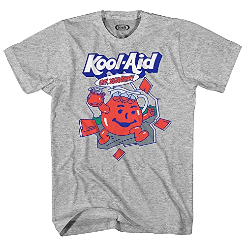 Kool-Aid Herren Oh Yeah Shirt Drink Mix, Man hy Yeah Graphic T-Shirt - Grau - Mittel von Kool-Aid