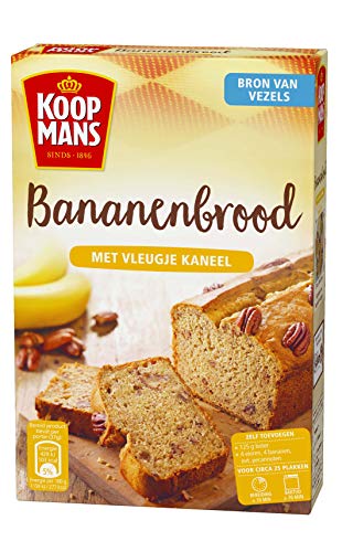Koopmans Bananenbrot mit einem Hauch von Zimt Backmischung (8x 320g Multipack), Kuchenmischung für 1 Bananenkuchen von Koopmans