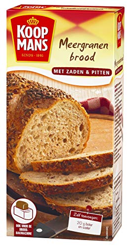 Koopmans Meergranen broodmix (6x 450g multipack), met zaden en pitten, mix geschikt voor 1 brood of 10 bolletjes (oven en broodbakmachine) von Koopmans