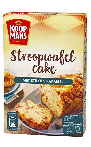 Koopmans Oud-Hollandse Stroopwafelcake met Stukjes Karamel bakmix (8x 400g multipack), mix bevat 1 cake von Koopmans