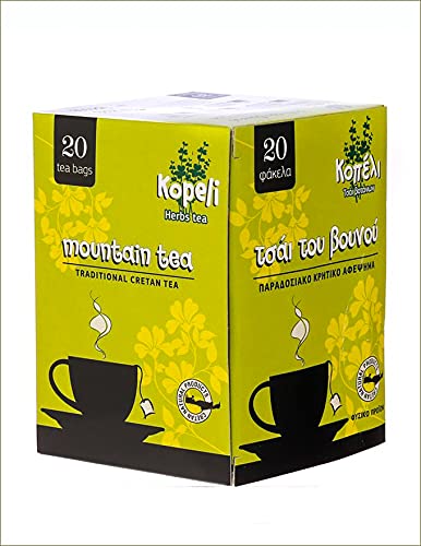 Bergtee, Traditional Cretan Tee, Kopeli, Naturstoff 20 Teebeutel von Kopeli