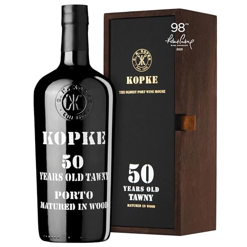Kopke Tawny Port 50 Jahre - Premium Portwein, im Holzfass gereift | Traditionell abgefüllt und verpackt in einer hölzernen Geschenkbox | Eine außergewöhnliche sinnvolle geschenke für männer und fraue Kopke Tawny Port 50 Jahre - Premium Portwein, im Holzfass gereift | Traditionell abgefüllt und verpackt in einer hölzernen Geschenkbox | Eine außergewöhnliche sinnvolle geschenke für männer und fraue von Kopke