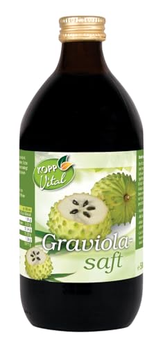 KOPP Vital® Graviolasaft | Direktsaft aus Handsammlung | 500 ml | Naturtrüber Direktsaft | Naturprodukt | hochwertiger Glasflasche von Kopp Vital