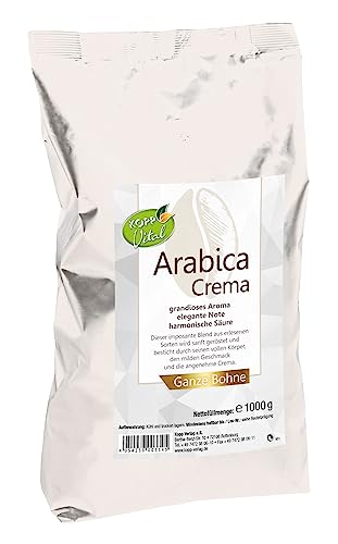 KOPP Vital® Arabica Crema | ganze Bohne | 1000 g | elegante Note | Qualität | Grandioses Aroma | Kaffee von Kopp Vital