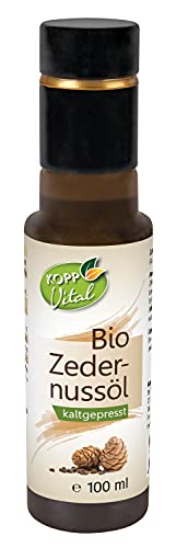 KOPP Vital® Bio Zedernussöl | 100 ml | kaltgepresst aus biozertifizierter | bester Rohkostqualität aus Wildsammlung | kalte Küche | Salat | wertvolle Öl von Kopp Vital