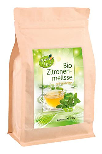 KOPP Vital® Bio-Zitronenmelisse Tee | 150 g | zitronig-minziger Note | Premium-Bio-Tee | aus kontrolliert biologischem Anbau von Kopp Vital