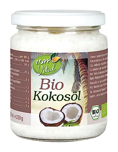 Kopp Vital Kokosöl 250ml | vegan | kokosöl Premium | aus kontrolliert biologischem Anbau von Kopp Vital