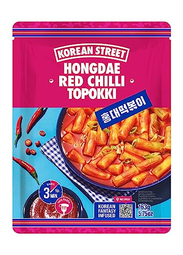 Korean Street tteokbokki Gochujang Rice Cake Koreanische Reiskuchen koreanische süßigkeiten asiatische lebensmittel - Original(Spicy and Sweet) Pack of 1 von Korean Street