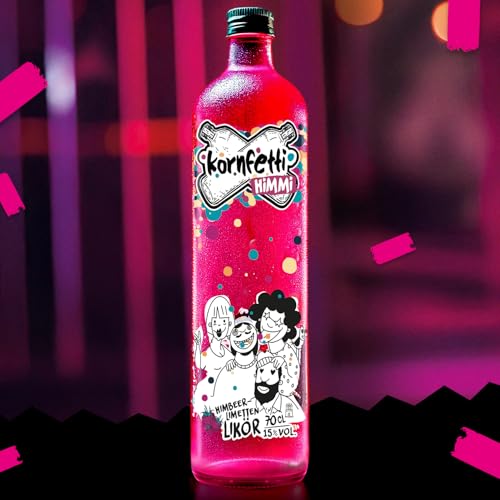 HIMMI - Himbeerlikör mit Limetten-Kick: Fruchtig-Süßer Party Schnaps, Weizenkorn Basis, Festival Geschenk, Für Cocktails & Shots, 700ml von Kornfetti