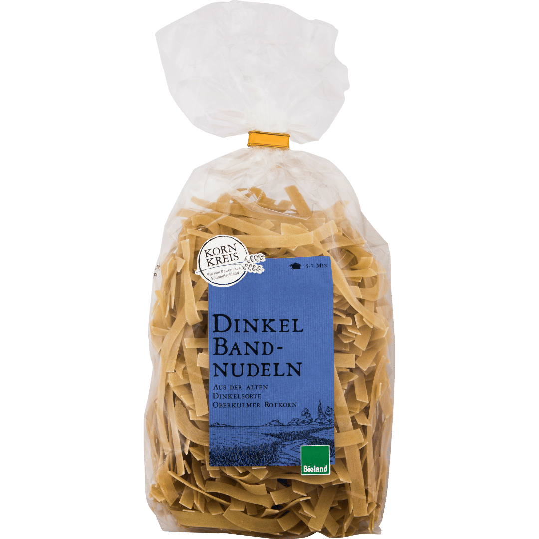 Bio Dinkel Bandnudeln, 500g von Kornkreis