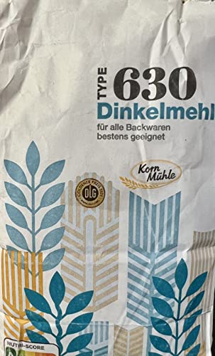 Kornmühle Type 630 Dinkelmehl 1kg - für alle Backwaren bestens geeignet - spelled flour von Kornmühle