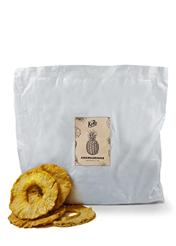 KoRo - Ananasringe Getrocknet 1 kg - Ungezuckert und ungeschwefelt Trockenobst in Vorteilspackung von KoRo