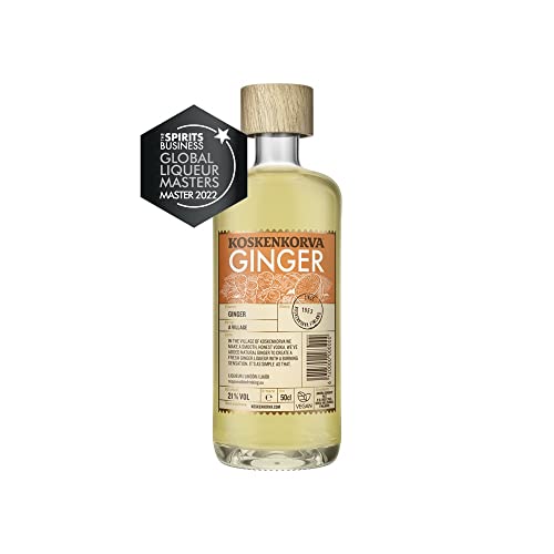 Koskenkorva Ginger Liqueur 0.5L (21% Vol.) | Temperamentvoller Ingwerlikör mit geringerem Alkoholgehalt und weniger Zucker. | Hergestellt in Finnland. von Koskenkorva