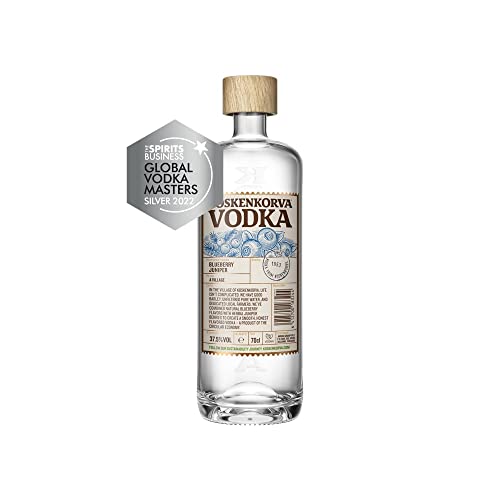 Koskenkorva Blueberry Juniper Wodka 37,5%, 70CL | Natürlicher Wodka aus Finnland, hergestellt aus lokaler Gerste in einem umweltfreundlichen Destillationsverfahren | Pur oder in Cocktails serviere von Koskenkorva