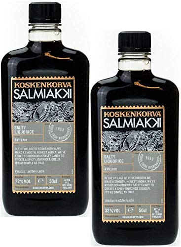 Koskenkorva Salmiakki Salty Liquorice 2er Pack (2 x 0.5l), 32% Vol.Alk. von Koskenkorva