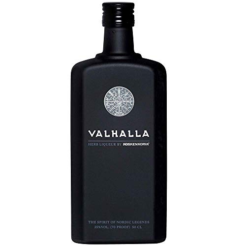 Valhalla Herbal Liqueur Shot 0.5L (35% Vol.) | Kräftiger Kräuterlikör hergestellt in Finnland mit nordische Kräuter | Zitrusfrüchte, bittere Kräuter und Gewürze abgerundet mit Süßholzwurzel von Valhalla