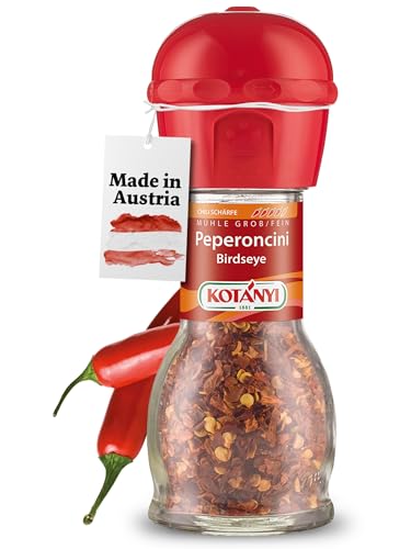 KOTÁNYI Chili Birdseye Peperoncini Mühle, scharf zum frischen Mahlen von Kotanyi