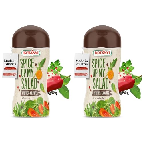 KOTÁNYI Pfeffer-Kräuter Salatgewürz 50g - Kotanyi-Gewürz für jeden Salat - Gewürzmischung zum Grillen - [Jetzt für die nächste Grillparty bestellen!] (Packung mit 2) von Kotanyi