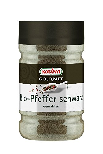 Kotanyi Bio Pfeffer schwarz gemahlen Gewürze für Großverbraucher und Gastronomie Gourmetdose, 700 g von Kotanyi