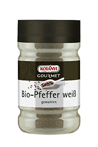 Kotanyi Bio Pfeffer weiß gemahlen Gewürze für Großverbraucher und Gastronomie Gourmetdose, 710 g von Kotanyi
