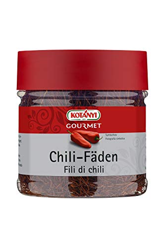 Kotanyi Gourmet Chilifäden ganz getrocknet | zum Dekorieren und Anrichten, dezent-scharf, 400 ml von Kotanyi