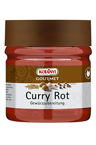 Kotanyi Gourmet Curry Rot Gewürzzubereitung | ein Muss für indisches Curry, aromatisch-würzig, scharf, 400 ml von Kotanyi