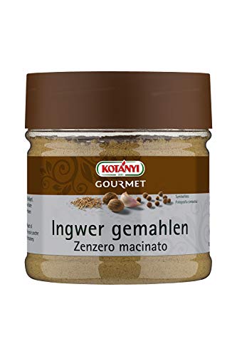 Kotanyi Gourmet Ingwer gemahlen | brennend-pikant, ideal für asiatische und indische Gerichte, 400 ml, ca. 150g von Kotanyi