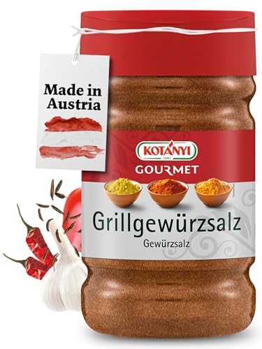 Kotányi Grillgewürzsalz, für feurig-scharfen Geschmack beim Grillen, 1200 ccm Großverbraucher Dose, ca. 916 g von Kotanyi