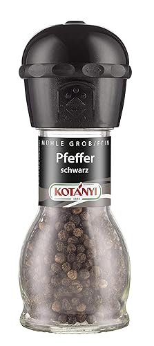 Kotanyi Pfeffer Mühle, schwarz, 2er Pack (2 x 36 g) von Kotanyi