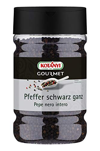 Kotanyi Pfeffer schwarz ganz Gewürze für Großverbraucher und Gastronomie, 1200 ml, ca. 600 g von Kotanyi