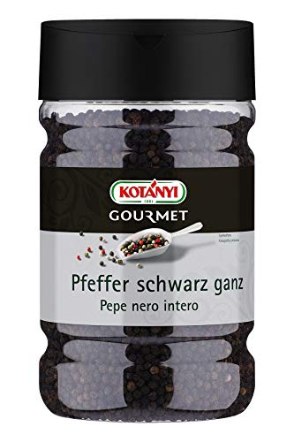 Kotanyi Pfeffer schwarz ganz Gewürze für Großverbraucher und Gastronomie, 1200 ml, ca. 600 g Kotanyi Pfeffer schwarz ganz Gewürze für Großverbraucher und Gastronomie, 1200 ml, ca. 600 g von Kotanyi