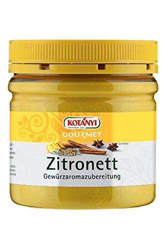 Kotanyi Gourmet Zitronett Zitronenaroma | frischer Ersatz für geriebene Zitronenschalen, frisches, leicht bitteres Aroma, 400 ml von Kotanyi