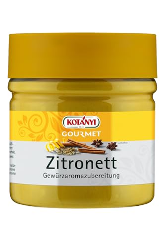 Kotanyi Gourmet Zitronett Zitronenaroma | frischer Ersatz für geriebene Zitronenschalen, frisches, leicht bitteres Aroma, 400 ml von Kotanyi