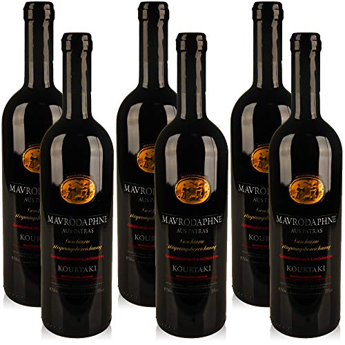 6 Flaschen Kourtaki Mavrodaphne aus Patras, süsser Rotwein aus Griechenland (6x 0,75 l) von Kourtaki