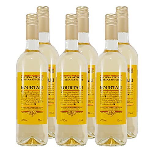 Kourtaki Retsina -trocken- Griechischer Weißwein (6x0,75L) von Kourtaki