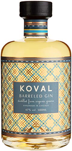 Koval I Barreled Gin I 500 ml I 47% Vol. I In Whisky Fässern gereifter Dry Gin I Noten von Zitrus und Karamell von Koval