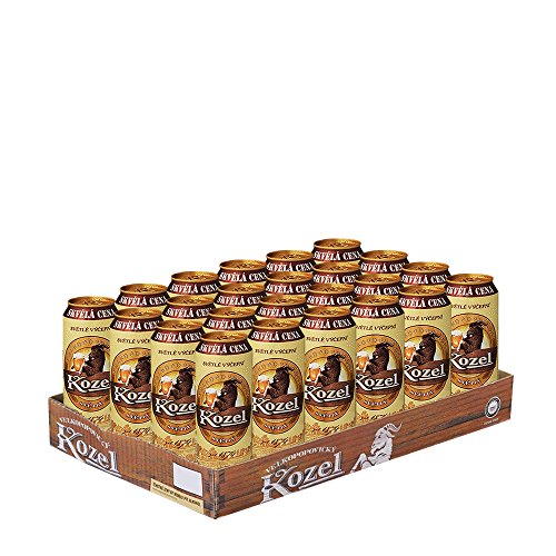 Kozel Velkopopovicky Helles Fassbier Palette 24 x 0,5 Liter Dosenbier/Premium Fassbier Tschechien von Kozel