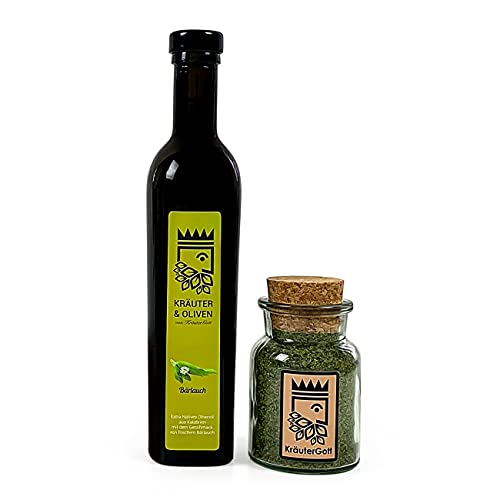 Bärlauch Set - Handgefertigtes Bärlauchsalz und Bärlauchöl aus preisgekröntem Olivenöl extra nativ aus Kalabrien Bärlauch Set - Handgefertigtes Bärlauchsalz und Bärlauchöl aus preisgekröntem Olivenöl extra nativ aus Kalabrien von KräuterGott