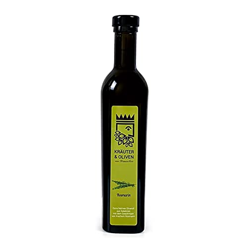 Rosmarin Öl - Original und handgefertigt von KräuterGott - 250ml preisgekröntes Olivenöl Extra Nativ mit frischem Rosmarin von KräuterGott